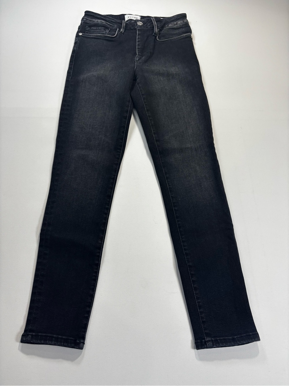 Frame Denim Women's Skinny Jeans in Washed Black